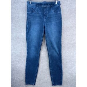 SPANX Perfect Denim Jeanish Ankle Leggings High Waist Womens M Pull On Stretch